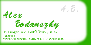 alex bodanszky business card